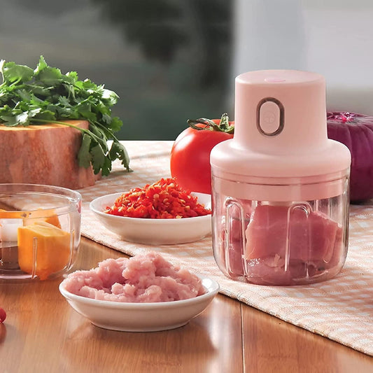 Effortlessly Chop Vegetables Anywhere with Our Portable USB Rechargeable Electric Chopper!