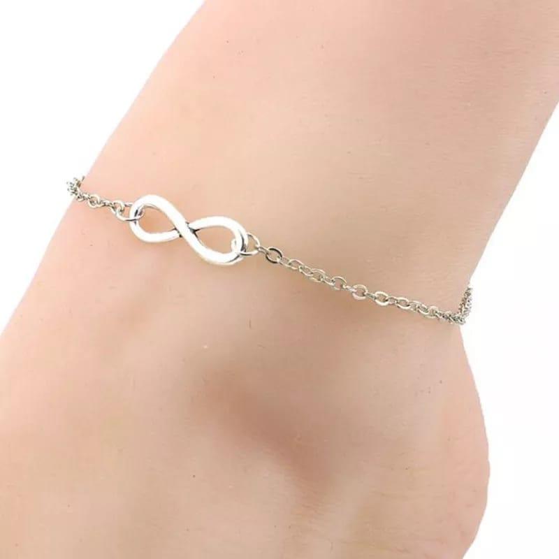 Pack of 2 Stylish Silver Plated Infinity Bracelet For Men And Women