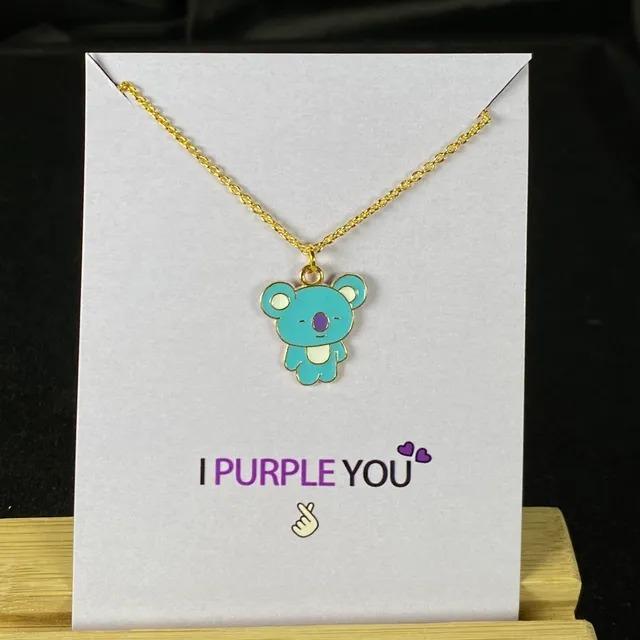 Gold Plated Cute Teddy Necklace