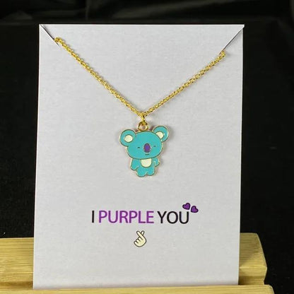 Gold Plated Cute Teddy Necklace