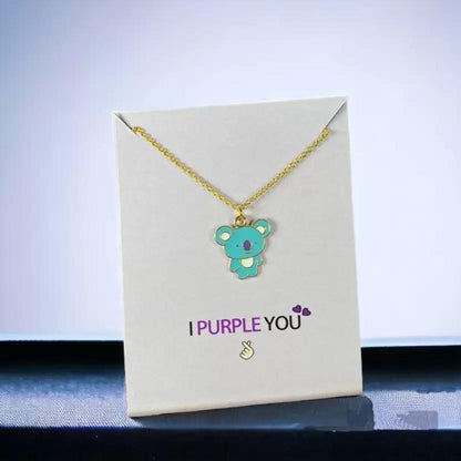 Gold Plated Cute Teddy Necklace